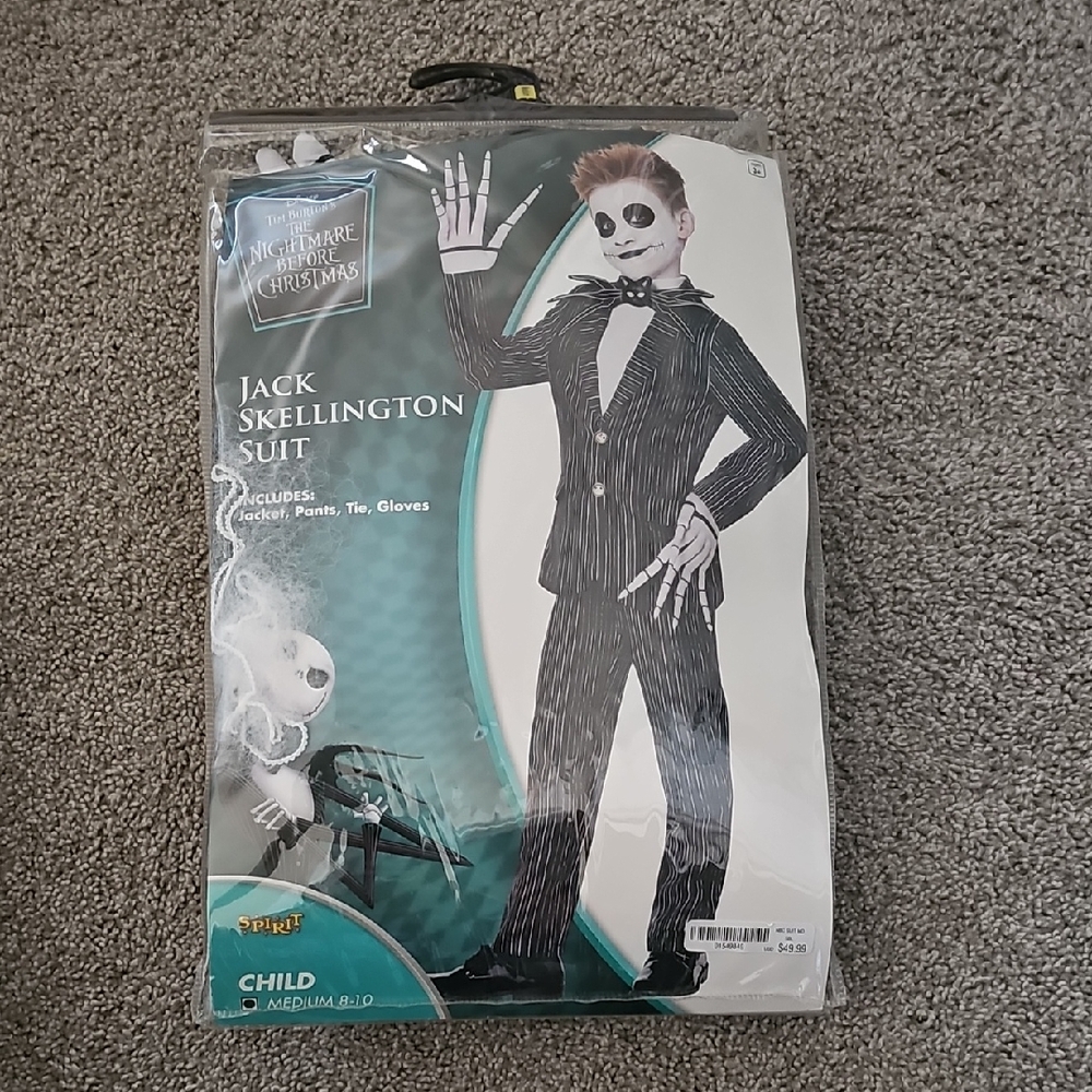 Jack Skellington Kids Costume - Black and White